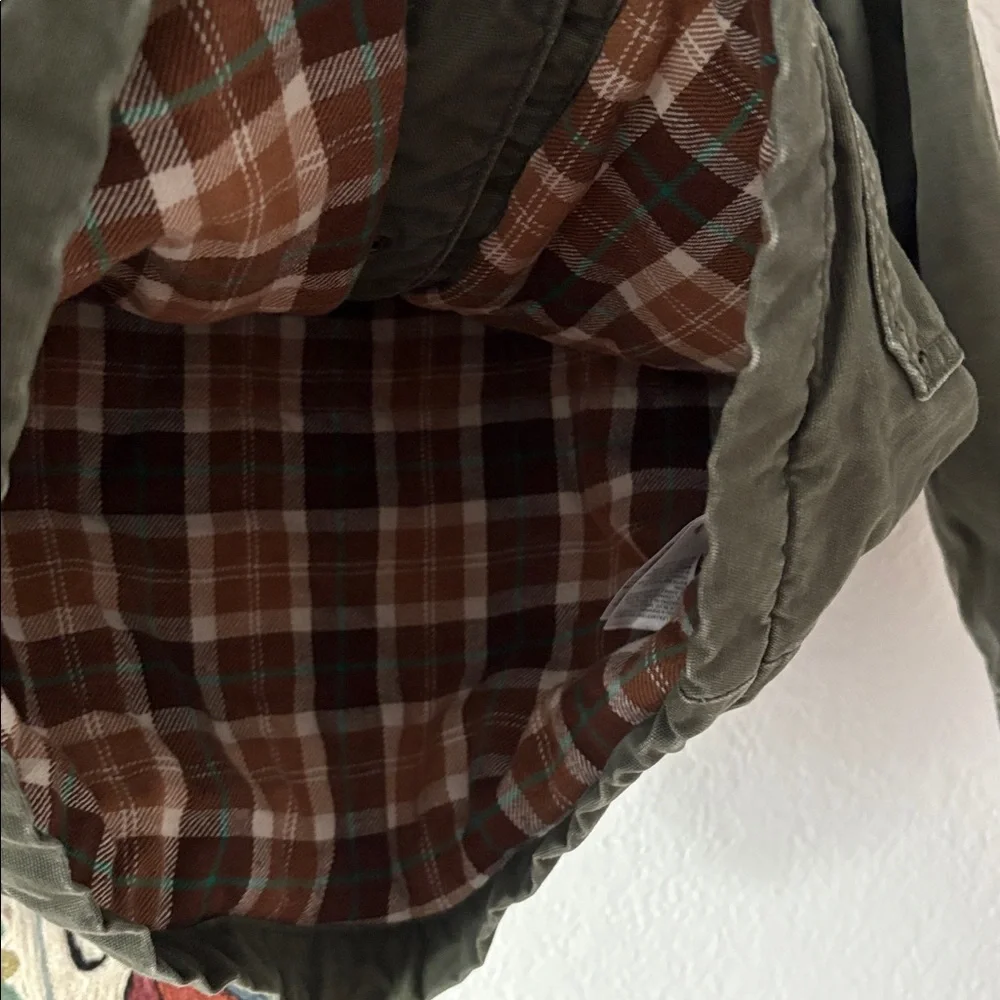 Old Navy Canvas Corduroy-Trim Flannel Lined Barn Chore Jacket Coat for Boys